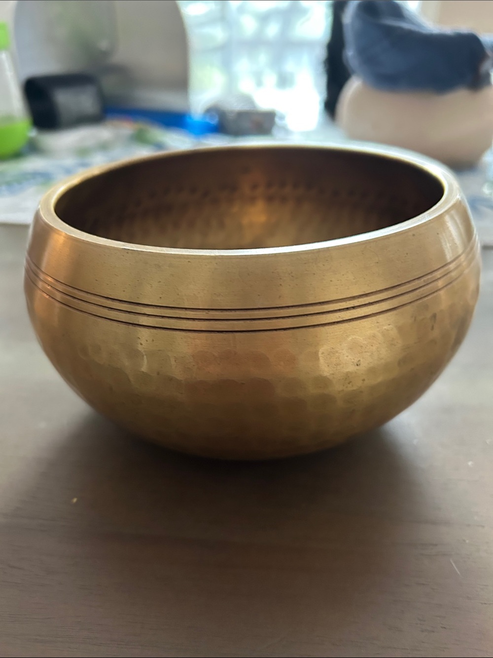 Hammered Brass singing Tibetan Bowl - Picture 3 of 5